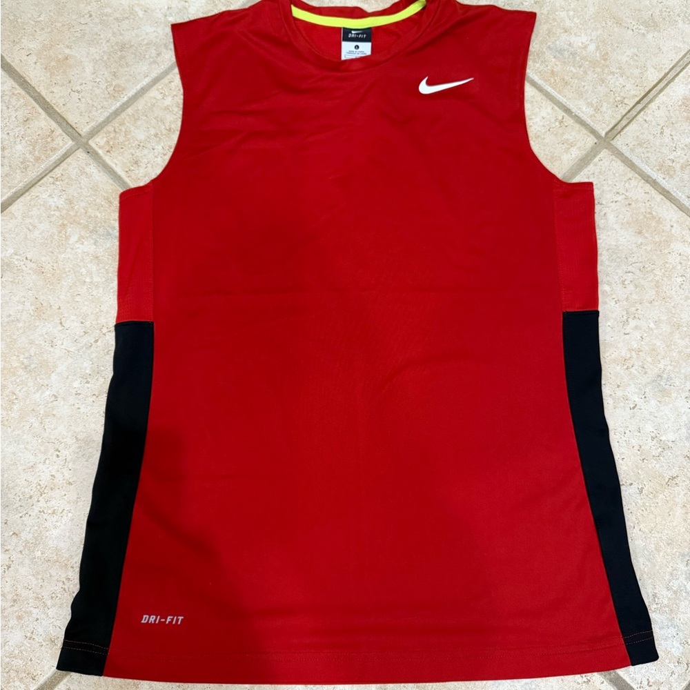 Nike Red Dri-FIT Sleeveless Top